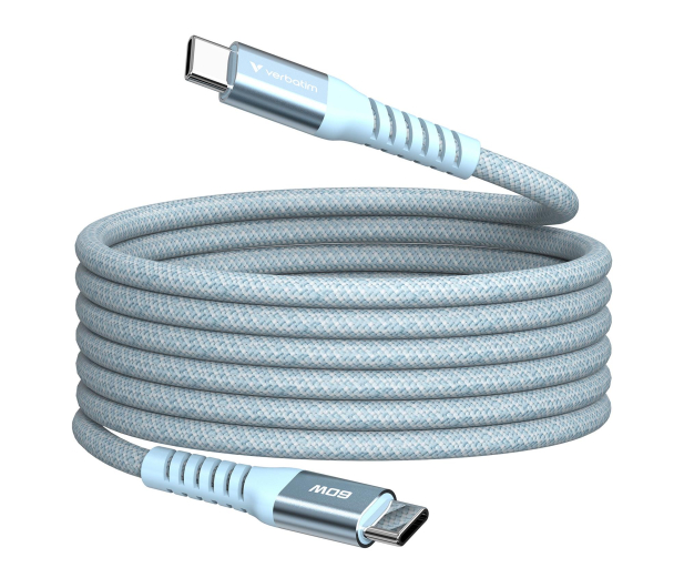 Verbatim Sync & Charge USB-C to USB-C 60W Magnetic 120 cm - Blue - 1340233 - zdjęcie
